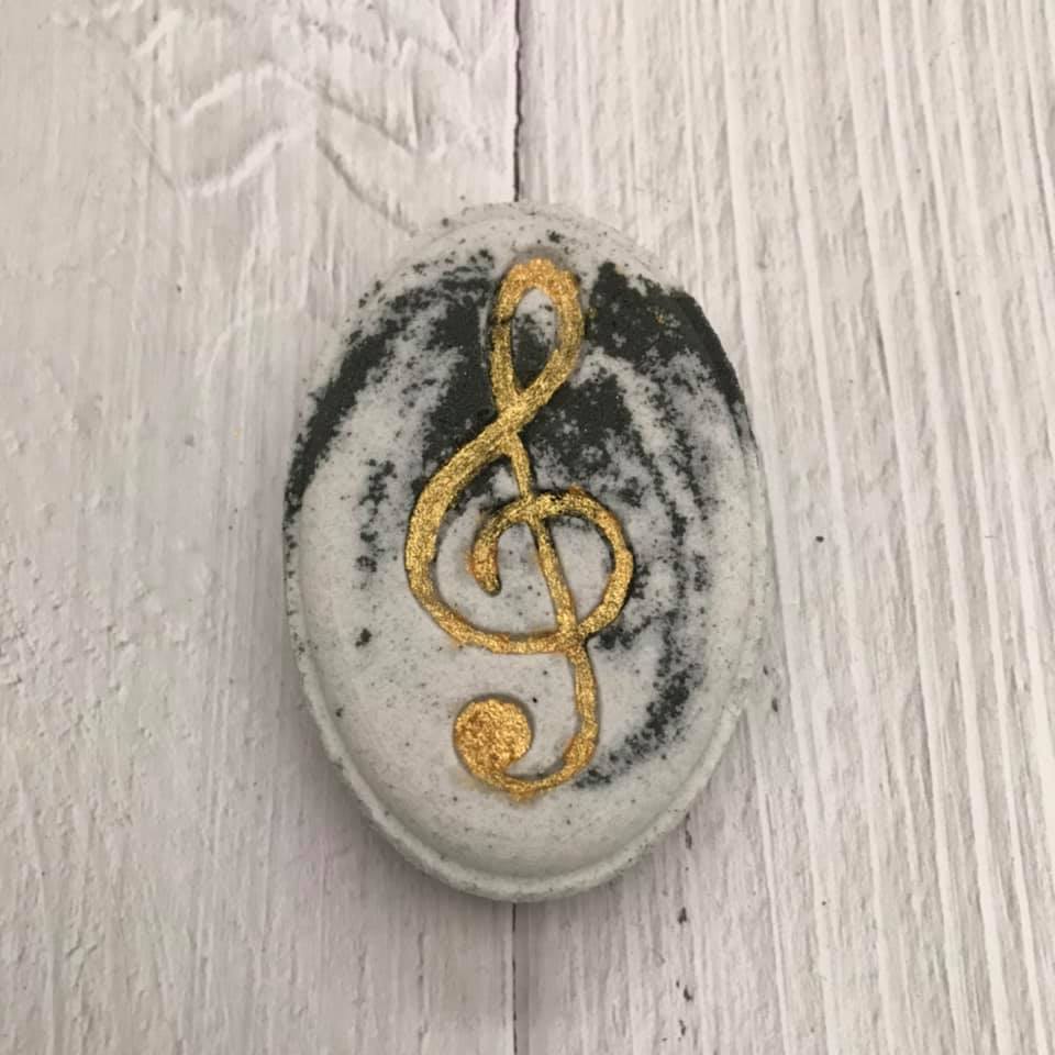 Moule à main de bombe de bain à motif ovale (maman ; clé de sol/symbole de musique ; signe dollar)