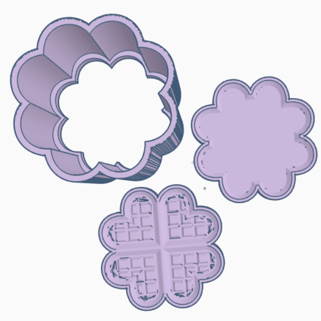 Waffle Heart Bath Bomb Hand Mold