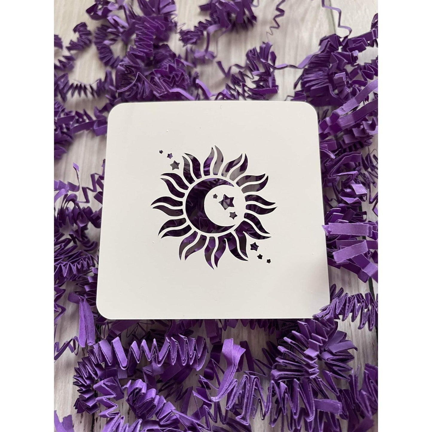 Soleil, lune et étoile - Pochoir