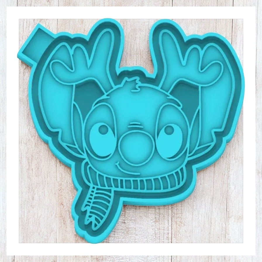 Blue Alien Reindeer - Freshie Silicone Mold