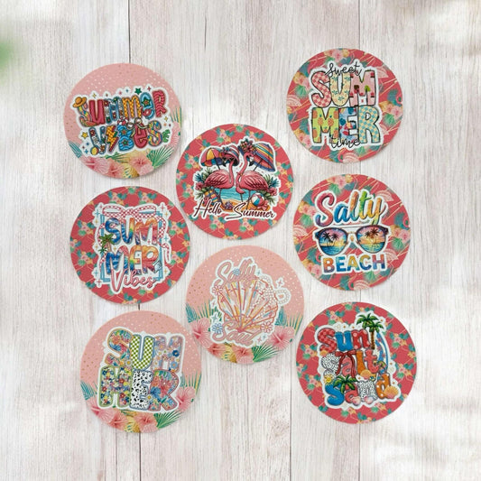 Vibrant Beach Freshie Cardstock - 2.5"