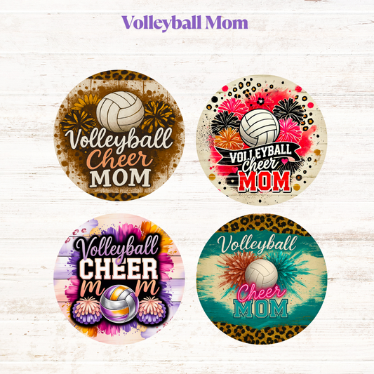Volleyball Mom Freshie Cardstock - 2.5"
