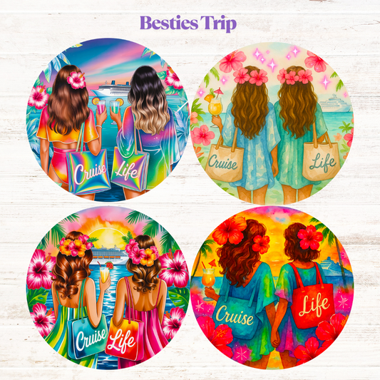 Besties Trip Freshie Cardstock - 2.5"