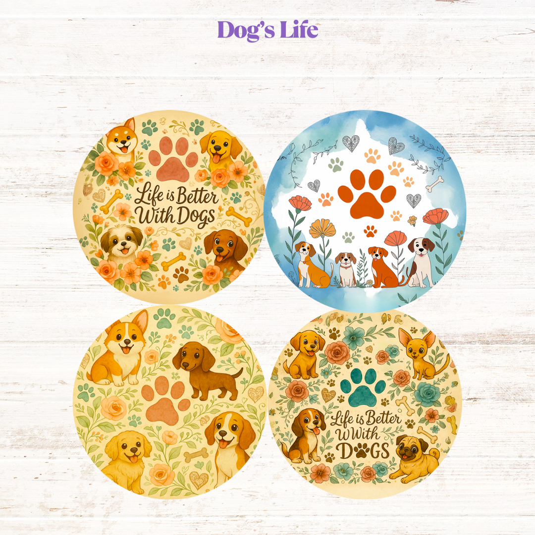 Life is Better With Dogs Freshie Cardstock - 2.5"