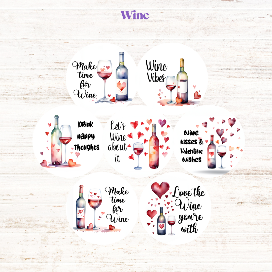 Wine Freshie Cardstock - 2.5"