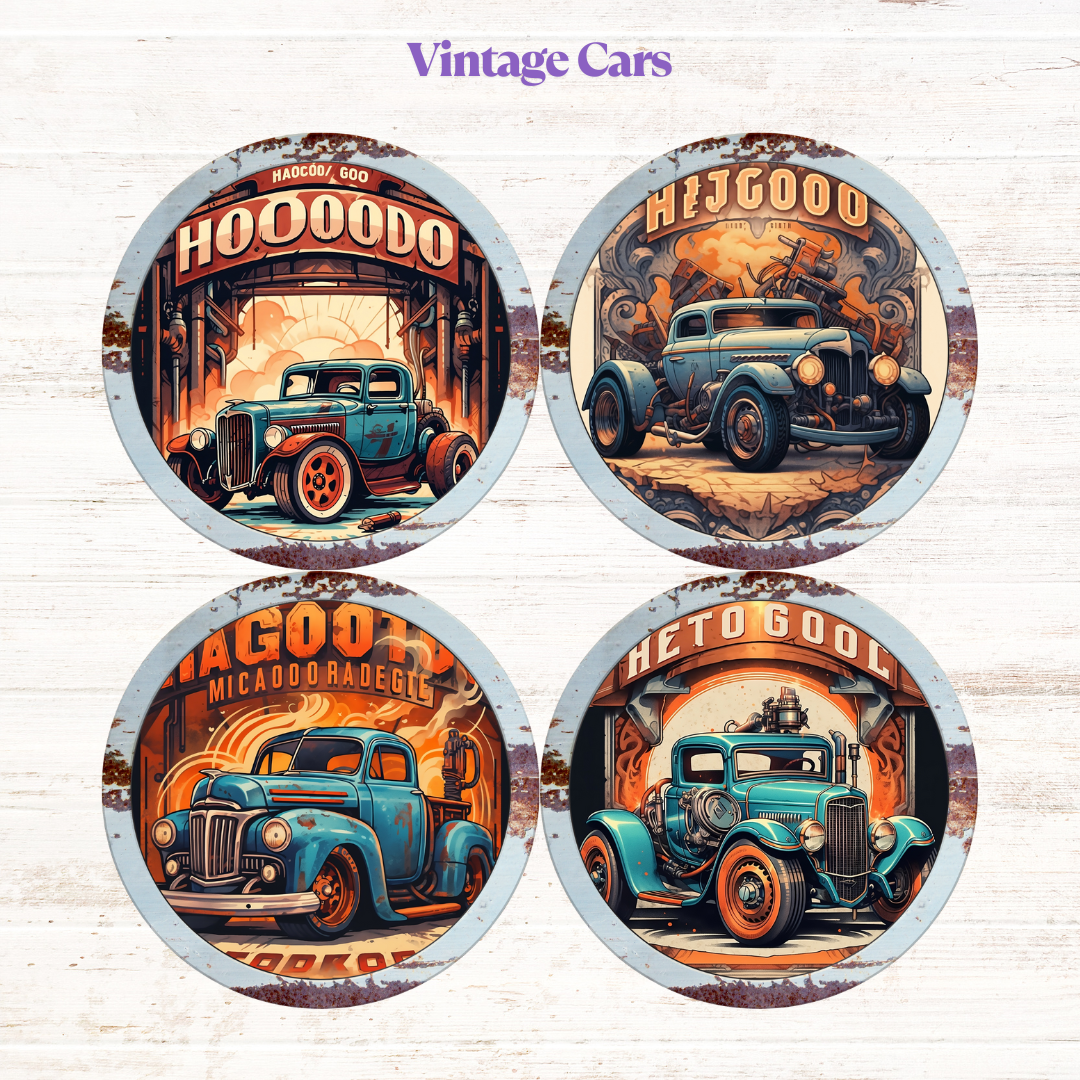 Vintage Car Freshie Cardstock - 2.5"