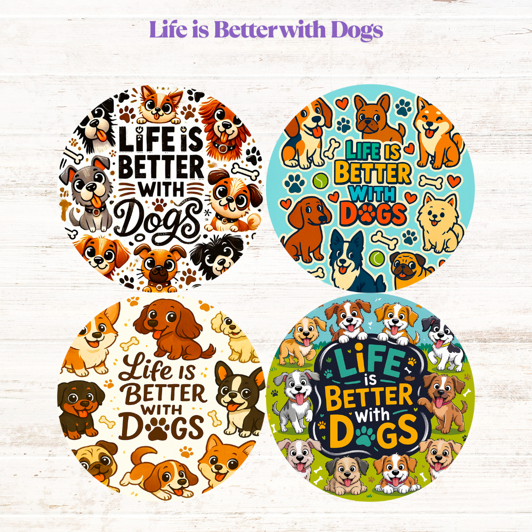 Life is Better With Dogs 2 Freshie Cardstock - 2.5"