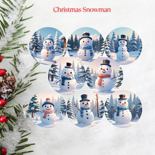 Christmas Snowman Christmas Cardstock - 2.5"