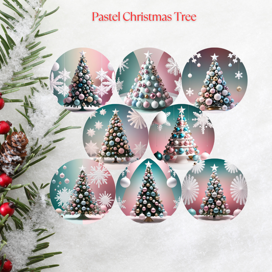 Paster Christmas Tree Christmas Cardstock - 2.5"