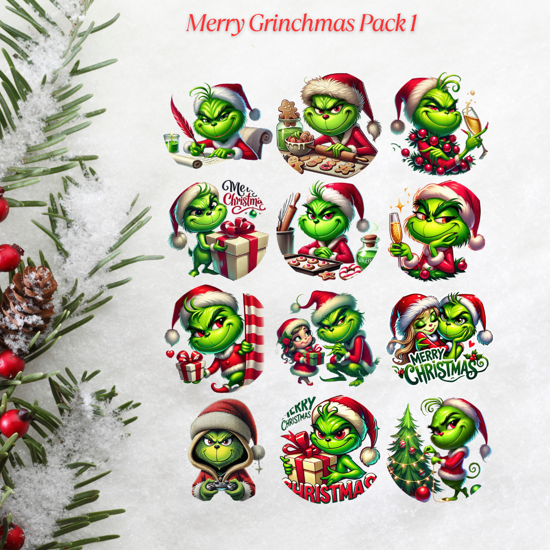 Merry Grinchmas Pack 1 Christmas Cardstock - 2.5"