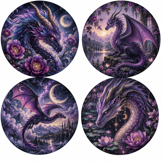 Purple Dragons Cardstock - 2.5"