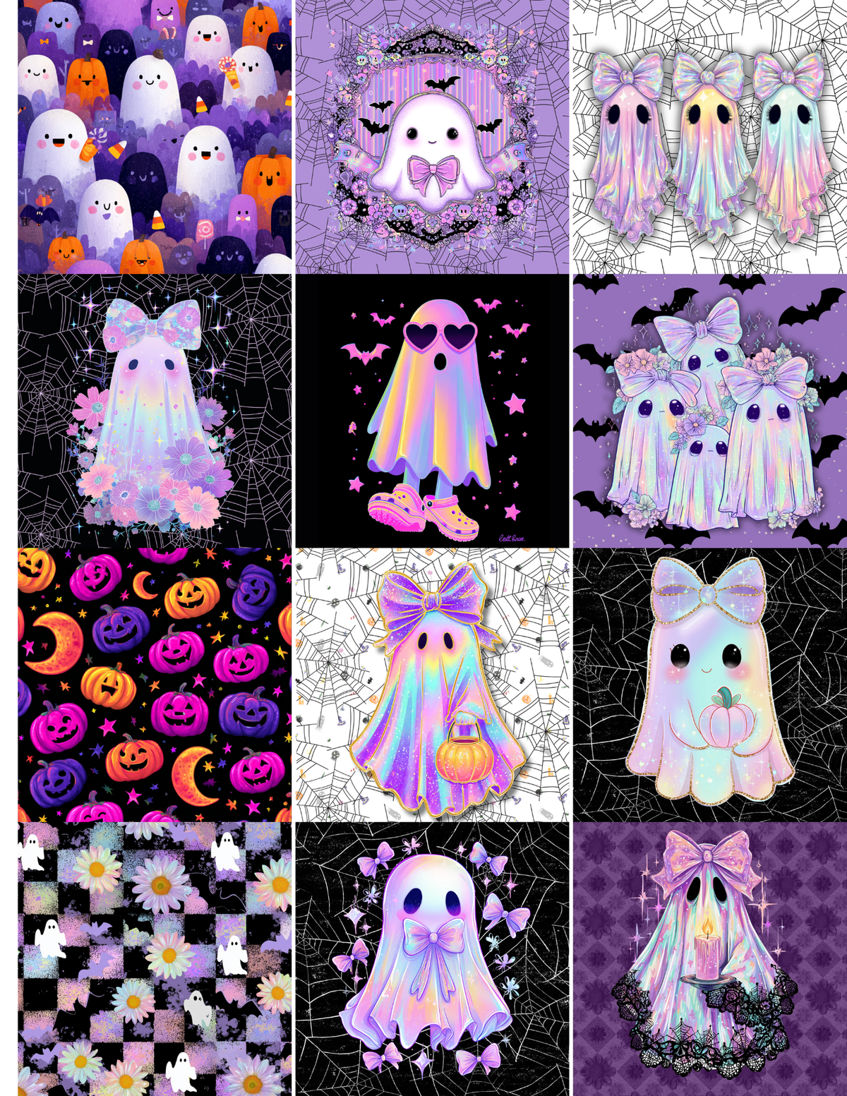 Cute Ghost Square Cardstock - 2.5"
