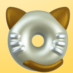 Cat Donut with Whiskers Tail Hybrid STL File