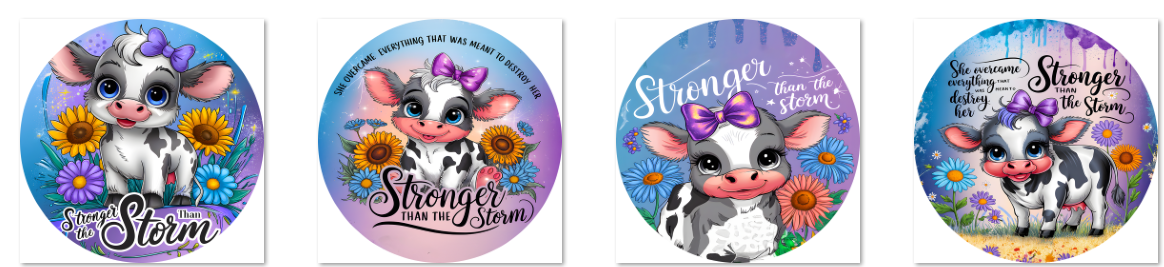 Stronger Than The Storm Cow Cardstock - 2.5"