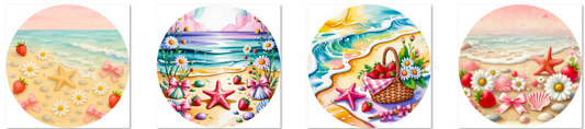 Strawberry Coquette Seashore Cardstock - 2.5"