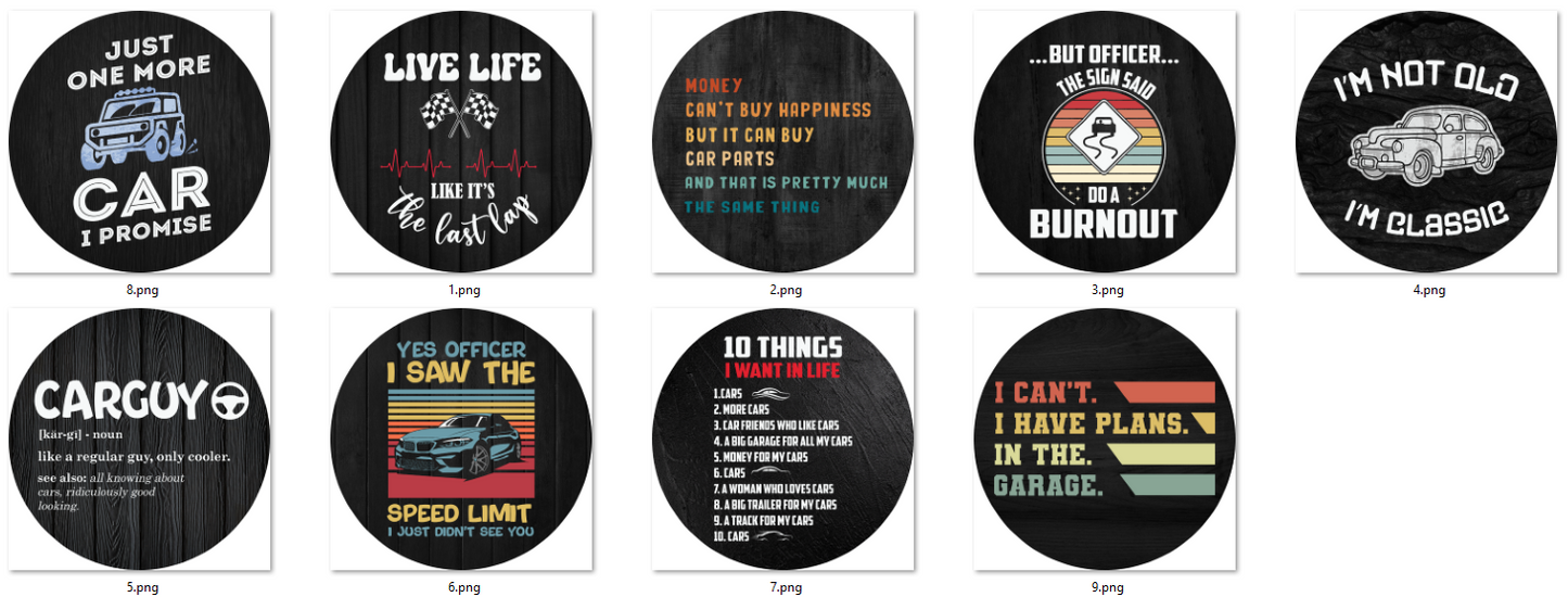 Funny Car Guy Cardstock - 2.5"