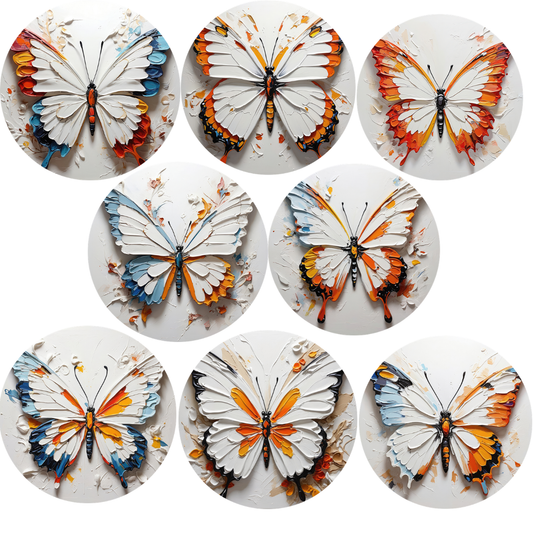 Butterfly Oil Painting Cardstock - 2.5"