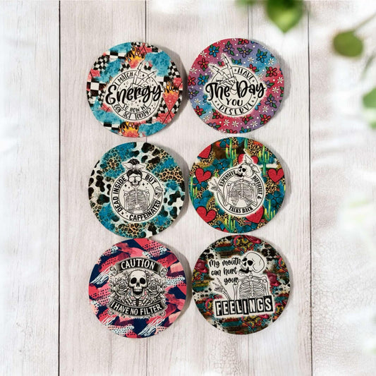 Sarcastic Skeleton Freshie Cardstock - 2.5"