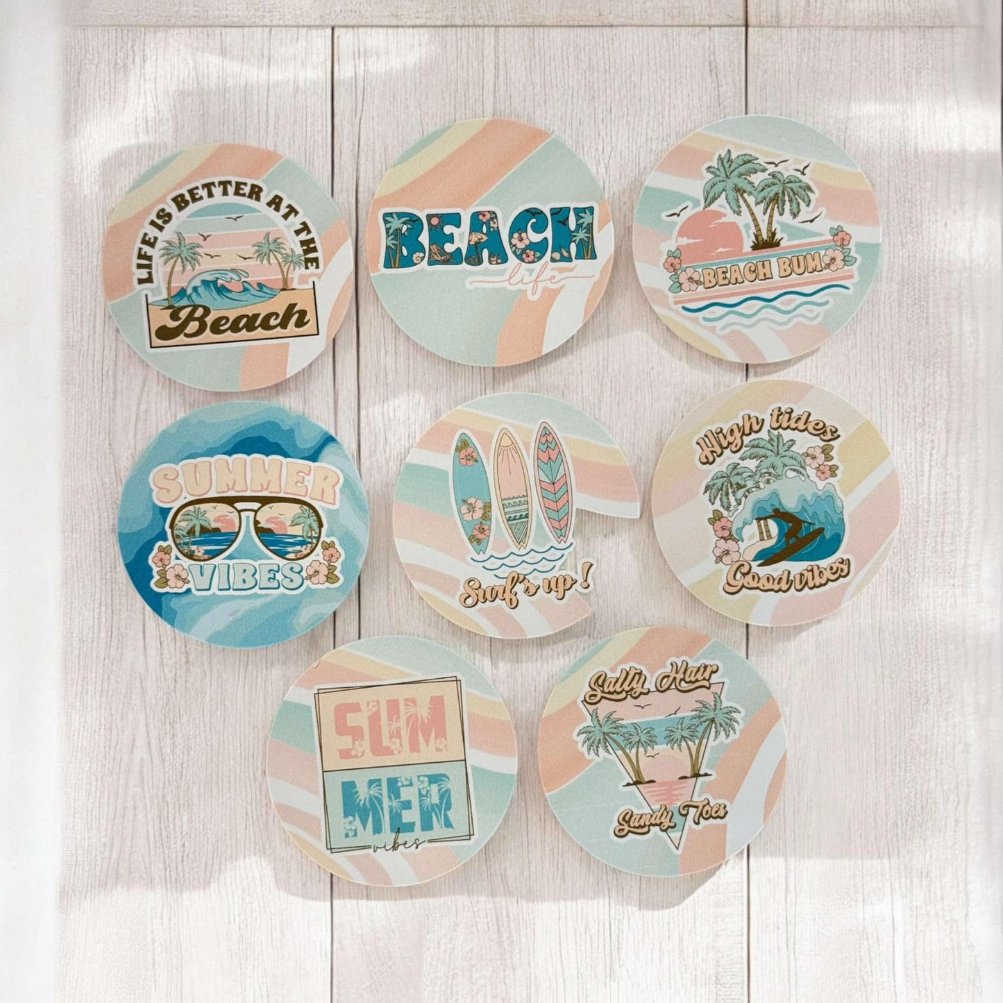 Pastel Beach Freshie Cardstock - 2.5"