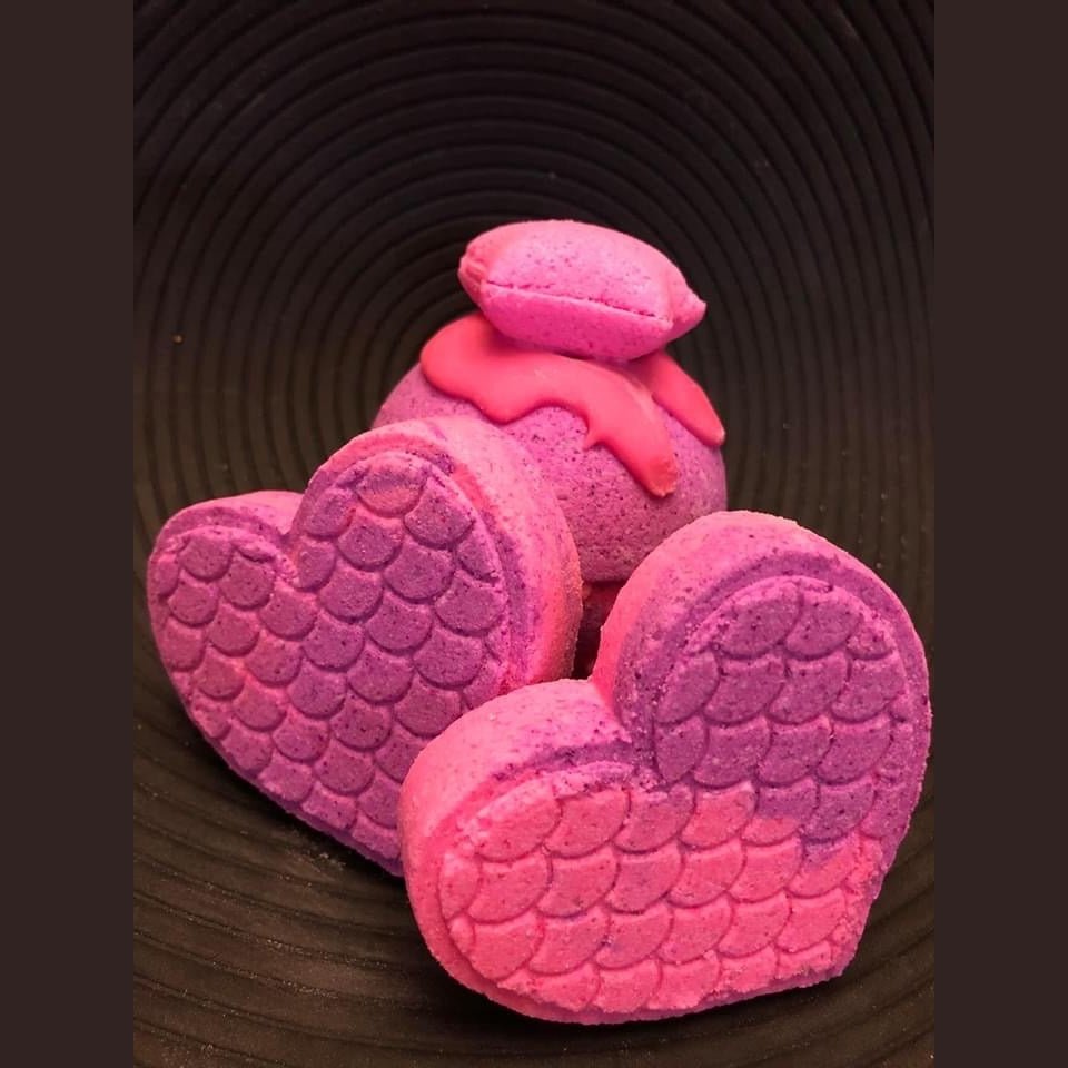 Heart with Scales Bath Bomb Hand Mold