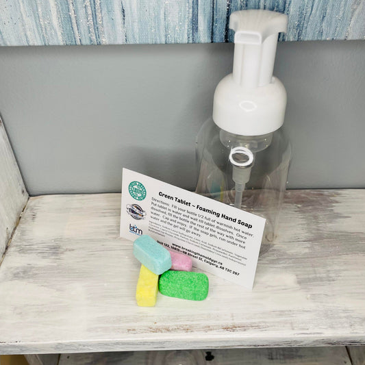 Tablettes et bouteille de savon Green Tab